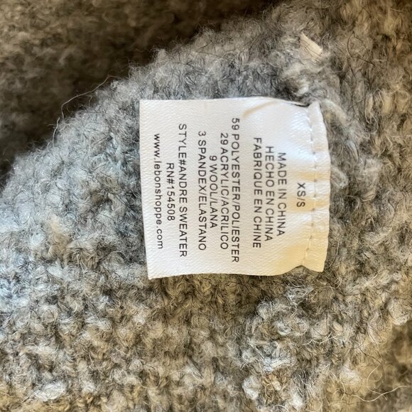 Le Bon Shoppe Quarter Zip Fuzzy Sweater - Picture 2 of 6